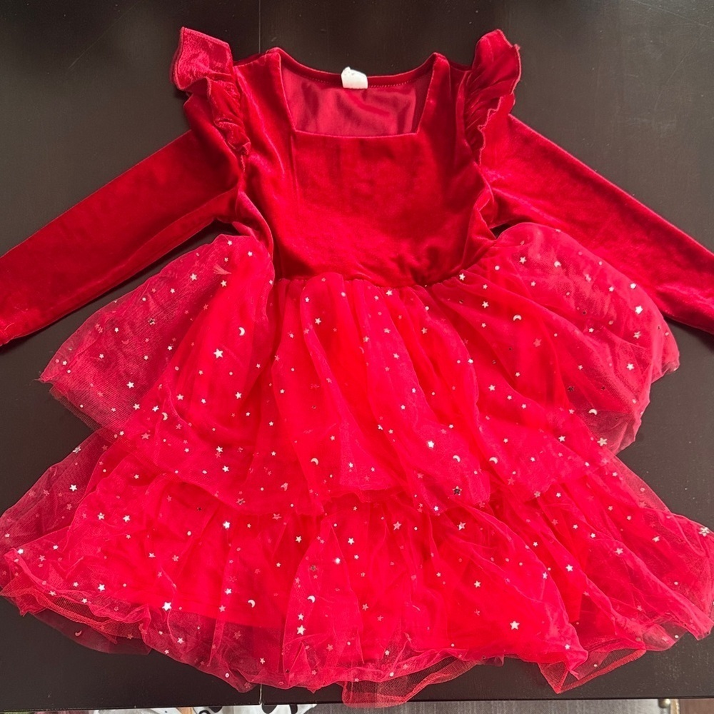 SHEIN Radiant Red Kids Dance Dress
